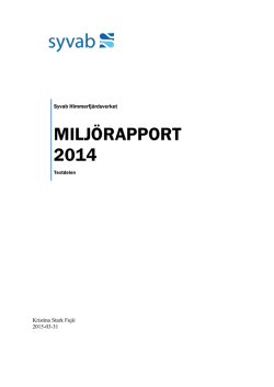 Miljörapport 2014