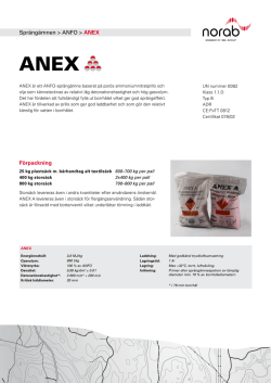 Produktblad Anex A