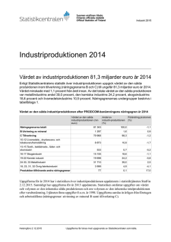Industriproduktionen 2014