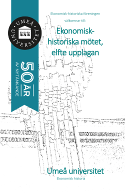 Ekonomisk- historiska mötet, elfte upplagan Umeå
