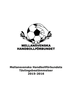 Tävlingsbestämmelser 15-16 - Svenska Handbollförbundet