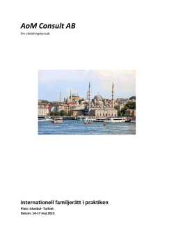 Internationell familjerätt i praktiken (Istanbul 14