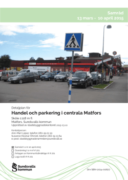 Handel och parkering i centrala Matfors