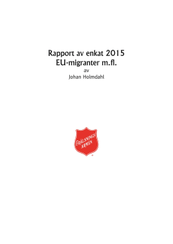Rapport av enkät 2015 EU