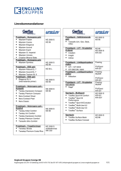 Limrekommendationer Gerflor