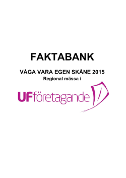 FAKTABANK - Ung Företagsamhet