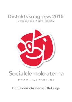 Verksamhetsber&auml;ttelse och dagordning