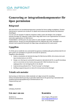 Generering av integrationskomponenter för iipax permission