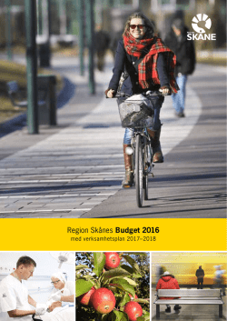 Region Skånes Budget 2016