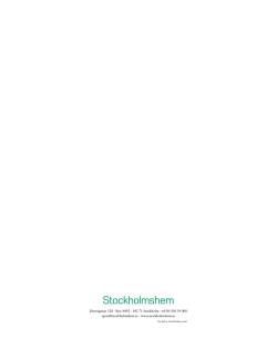 Stockholmshems årsredovisning 2014