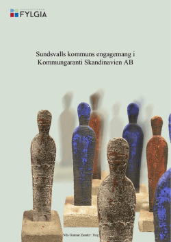 Sundsvalls kommuns engagemang i Kommungaranti Skandinavien