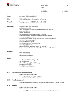 Hjälpmedelsnämndens protokoll 2015-06-11