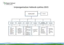 Linjeorganisation Hallands sjukhus 2015