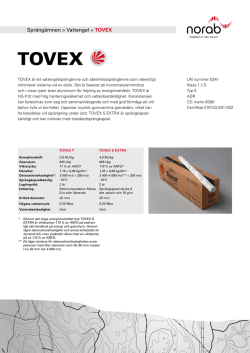 Produktblad Tovex