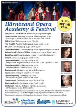 Härnösand Opera Academy & Festival