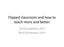 Flipped classroom and the practical craftsmanship in teaching more