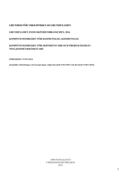 Grundexamen inom skönhetsbranschen