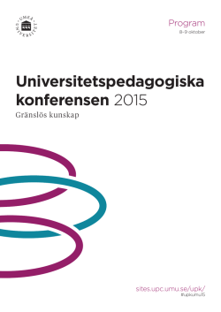 Universitetspedagogiska konferensen 2015