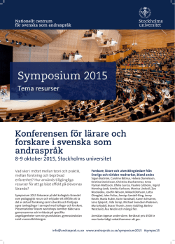 Konferensen för lärare och forskare i svenska som andraspråk