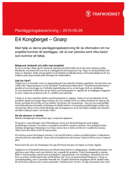 Planläggningsbeskrivning Kongberget - Gnarp 150928