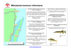 Mönsterås kommun informerar Fiskeförbud gällande gädda och