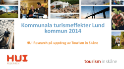 Kommunala turismeffekter Lund kommun 2014