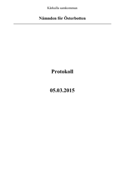 Protokoll 5.3.2015 - Kårkulla samkommun