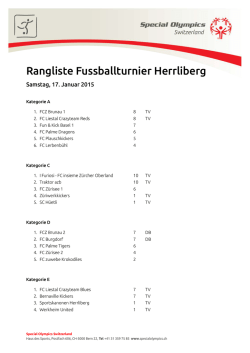 zur Rangliste - insieme | Zürcher Oberland