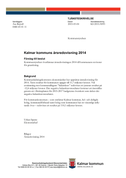 09. Kalmar kommuns &aring;rsredovisning 2014