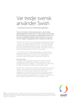 Var tredje svensk använder Swish