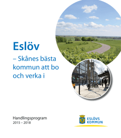 Kommunalt handlingsprogram för Eslöv 2015-2018