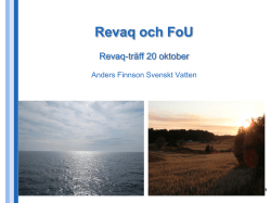 Anders Finnson, Svenskt Vatten, Revaq
