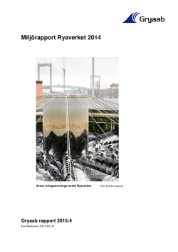 Miljörapport Ryaverket 2014