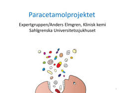 Anders Elmgren, Paracetamolprojektet
