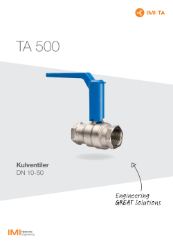 TA 500 - IMI Hydronic Engineering