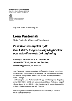 Lena Pasternak - Deutsches Seminar