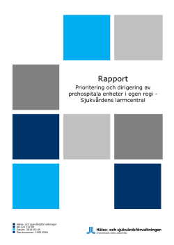 Rapport - Stockholms läns landsting