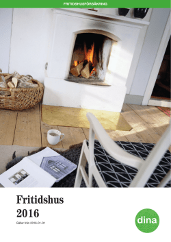 Fritidshus 2016 - Dina Försäkringar