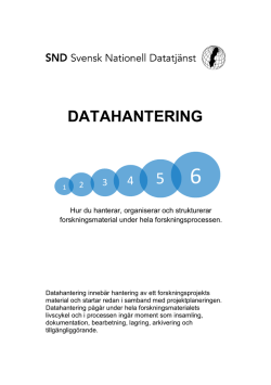 datahantering - Svensk Nationell Datatjänst