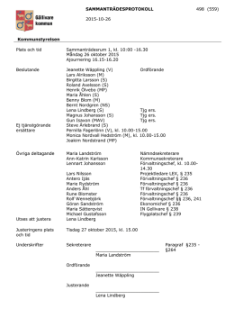 SAMMANTRÄDESPROTOKOLL 498 (559) 2015-10-26