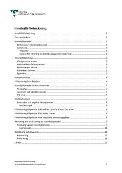 Handbok vid förskrivning av stomihjälpmedel i Västra Götaland