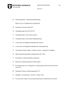 2015-04-13 Kommunstyrelsen - protokoll