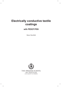Electrically conductive textile coatings with PEDOT:PSS