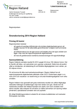Ärende 6 Årsredovisning 2014