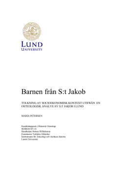 Invånarna från S:t Jakob - Lund University Publications