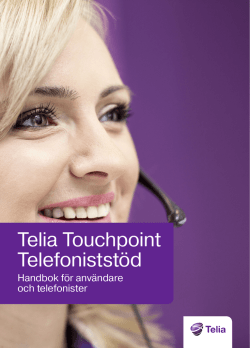 Telia Touchpoint Telefoniststöd