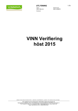 VINN Verifiering höst 2015