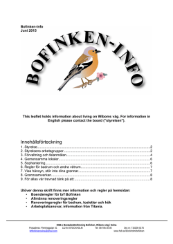 Bofinken-Info 2015