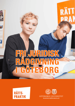 "Fri juridisk rådgivning"  - Juridiska institutionen, Göteborgs