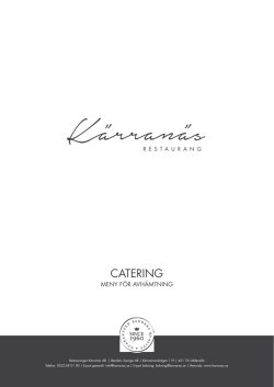 CATERING - Restaurang Kärranäs